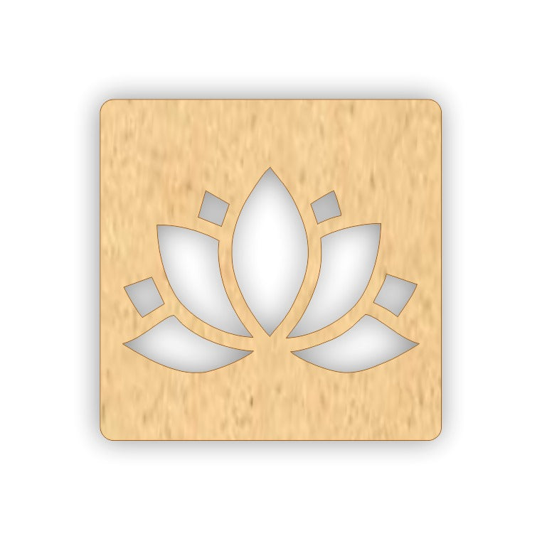 MDF Rangoli Stencil - Lotus