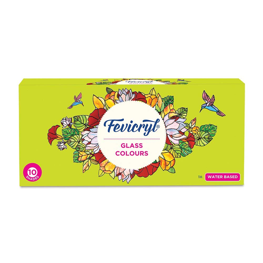 Fevicryl Water Based Glass Colours Set 10 ml