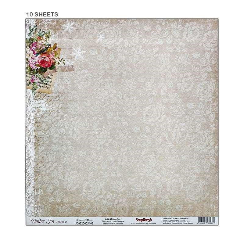 12x12 Paper, 10 Sheets, Winter Music