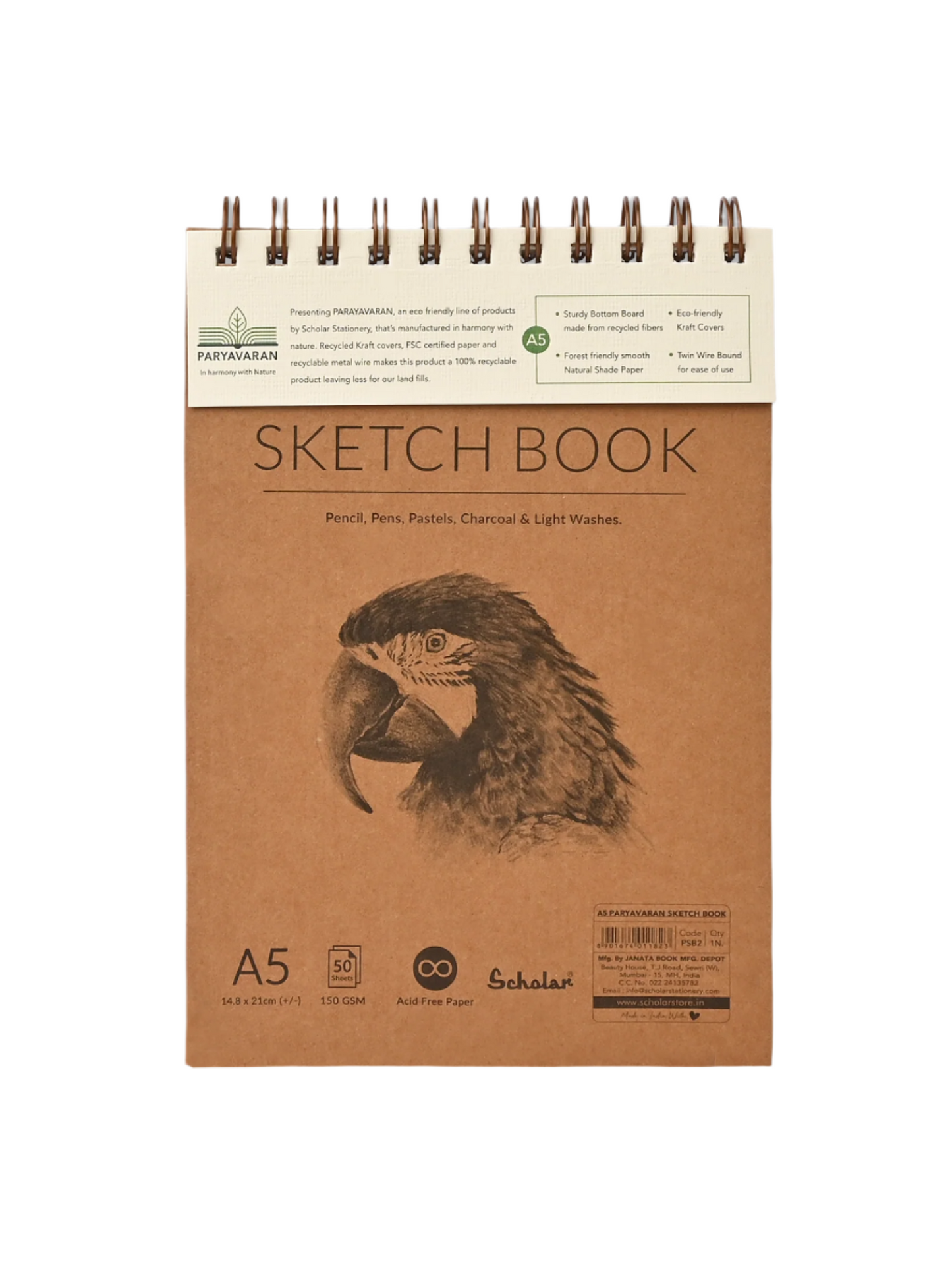 Scholar Paryavaran Sketch Book, 150gsm