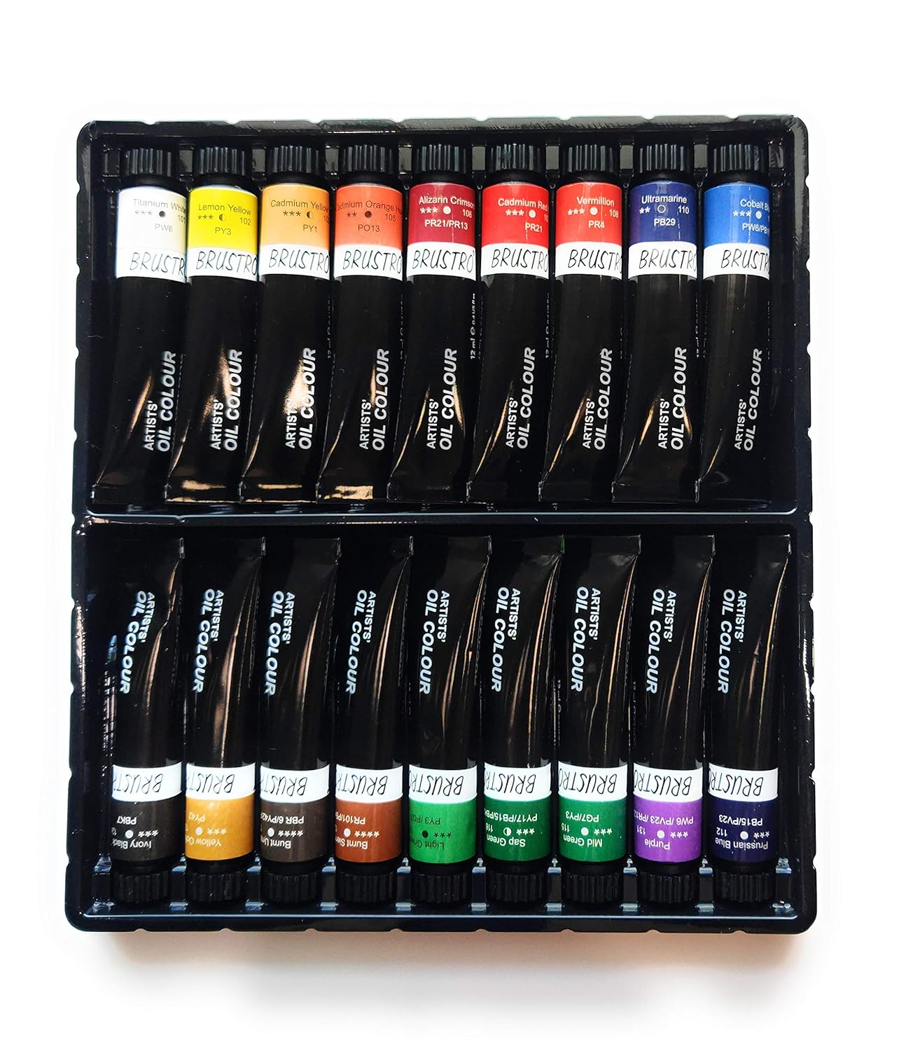 BRUSTRO Artist's Oil Colour Set, 12 ml