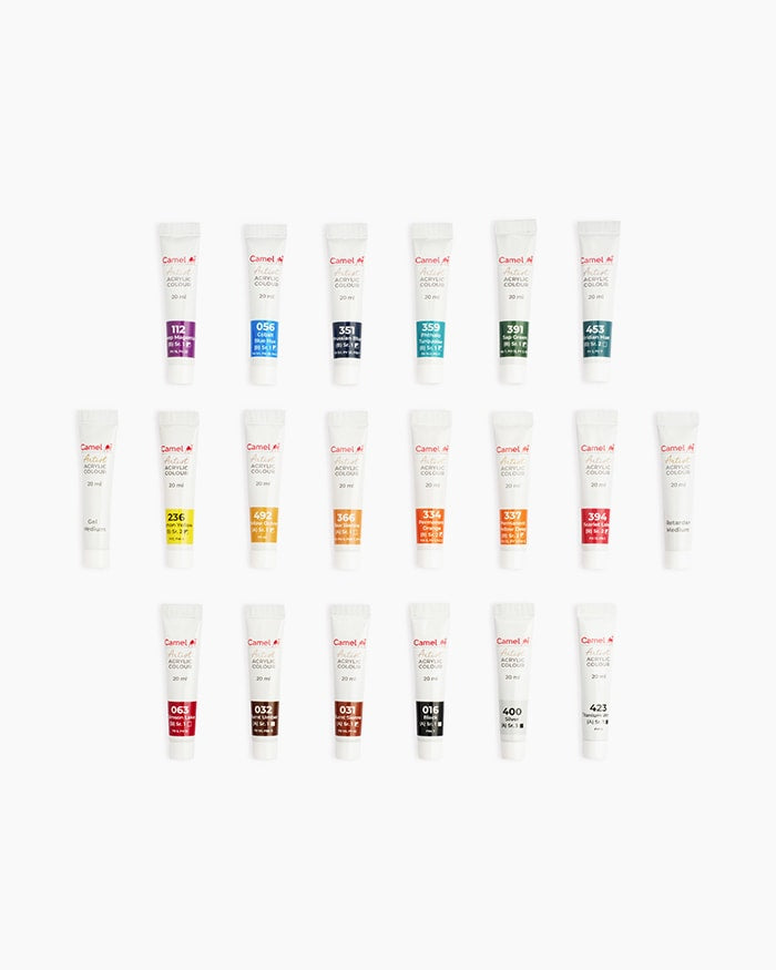 Camel Artist Acrylic Colour Tubes Set 20ml