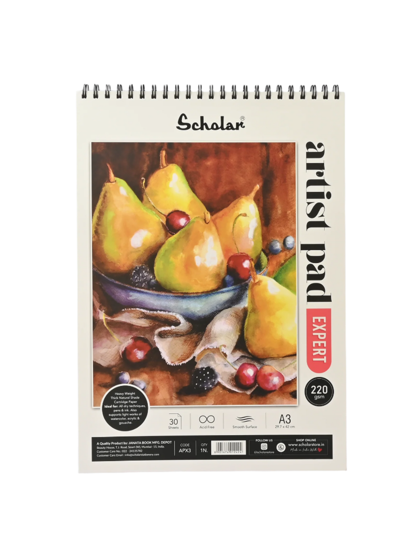 Scholar Artist Pad Expert, 220gsm