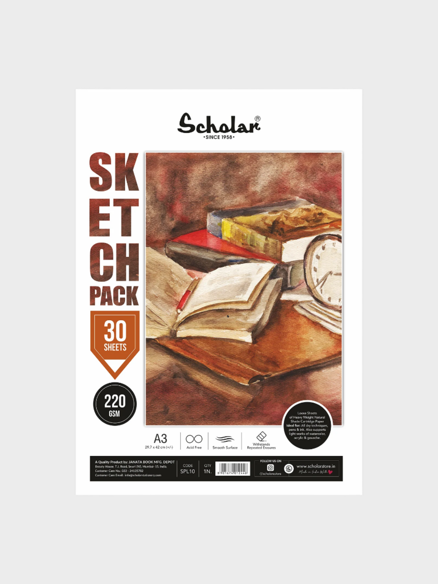 Scholar Cartridge Paper, 220gsm