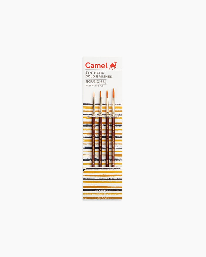 Camel Synthetic Gold Brushes, Round - Series 66