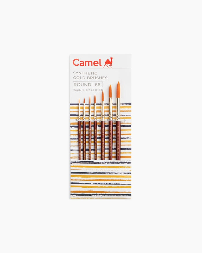 Camel Synthetic Gold Brushes, Round - Series 66