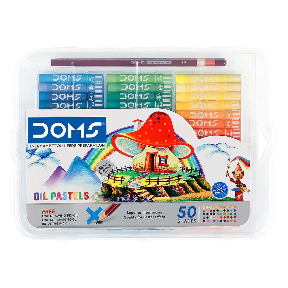 DOMS Oil Pastels Plastic Box Pack