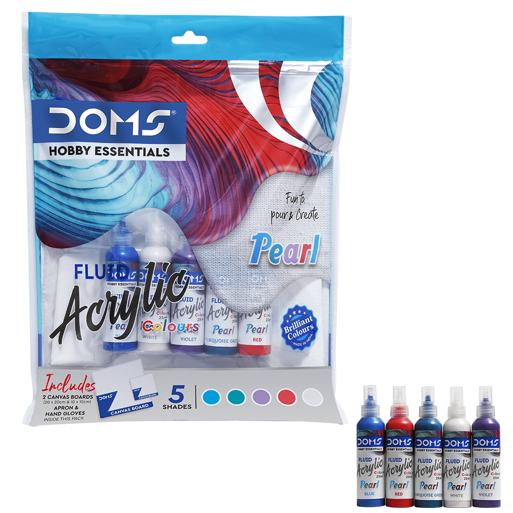 DOMS FLUID Acrylic Pearl Shades Kit