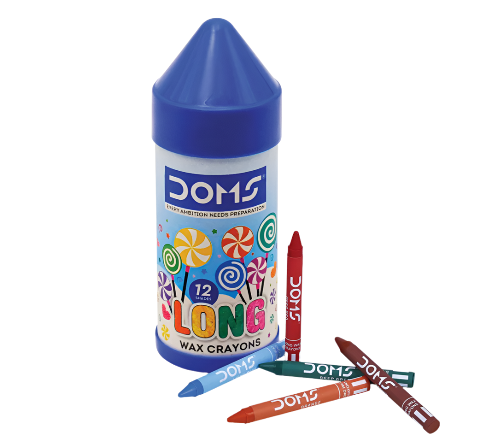 DOMS Long Wax Crayons