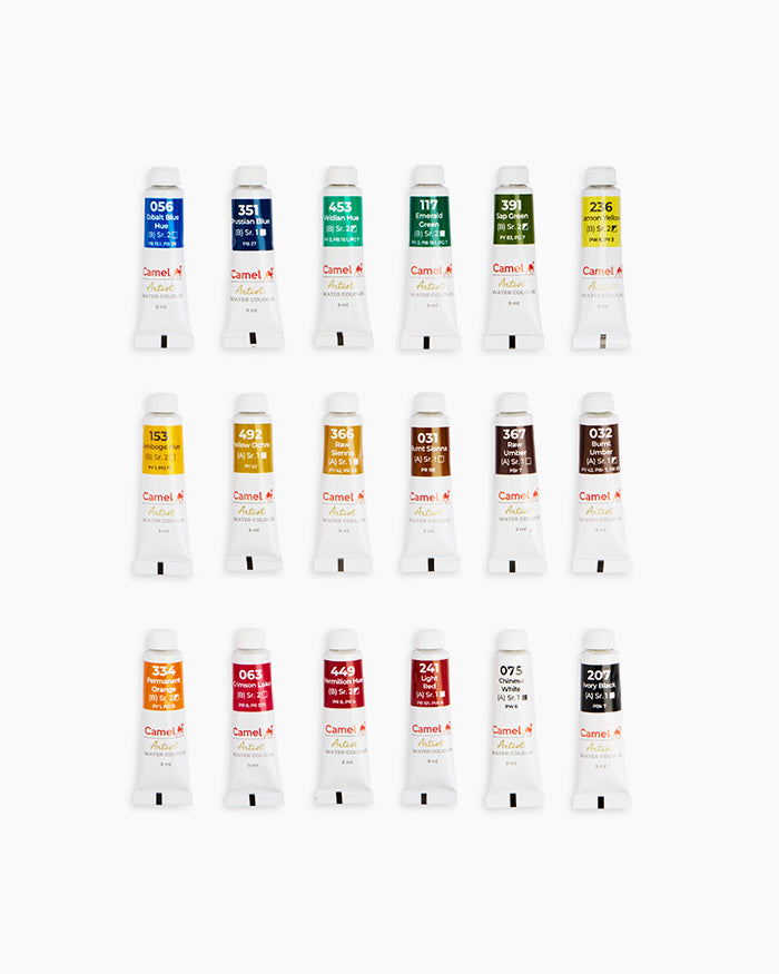 Camel Artist Water Colour Tubes Set 9 ml