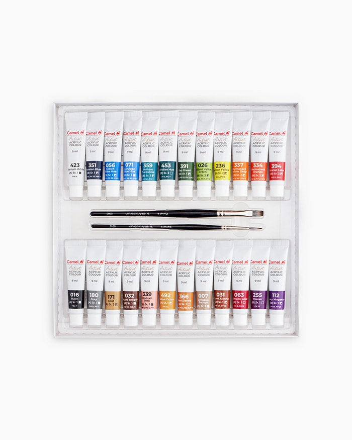 Camel Artist Acrylic Colour Tubes Set 9ml