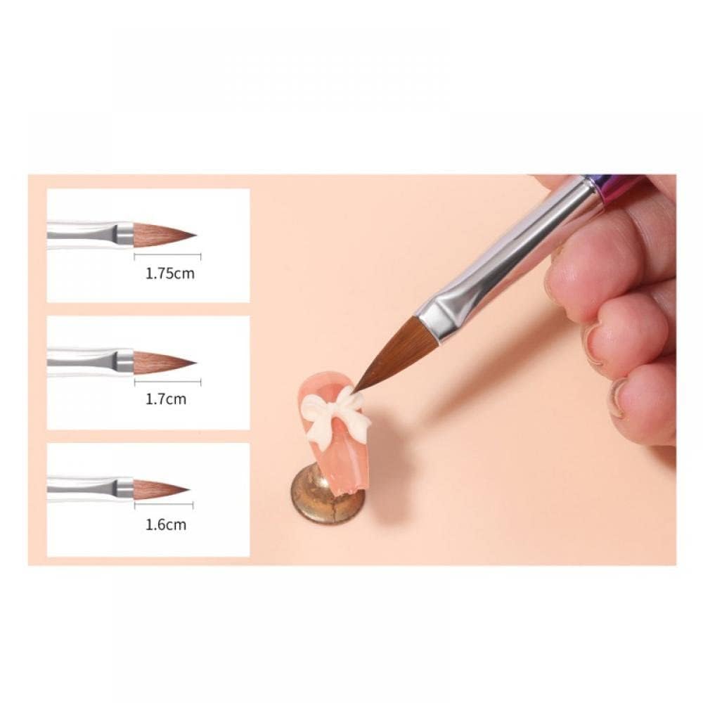 Acrylic Nail Art Brush 3 Pcs Set Mermaid Handle
