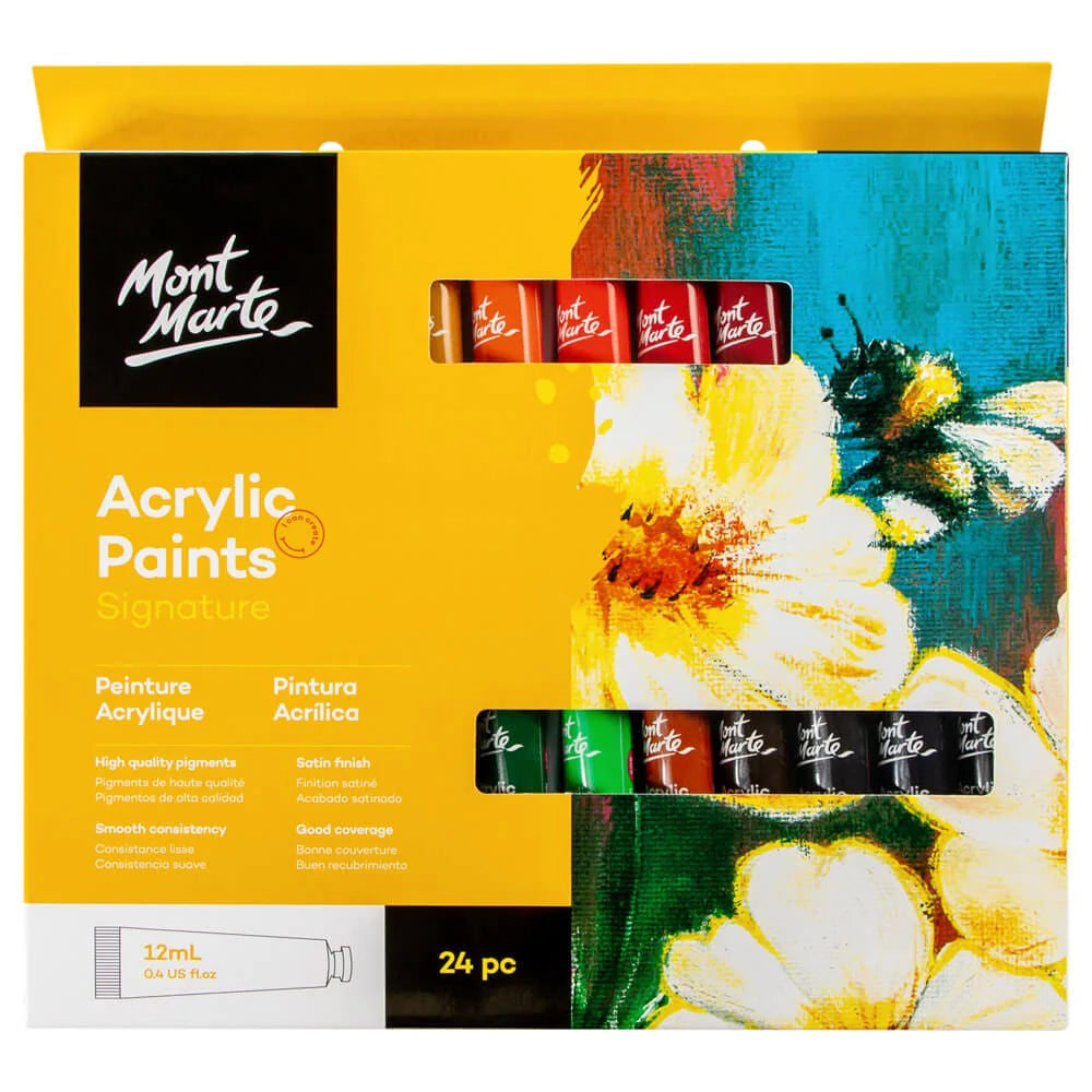 Mont Marte Acrylic Paints 24 x 12ml