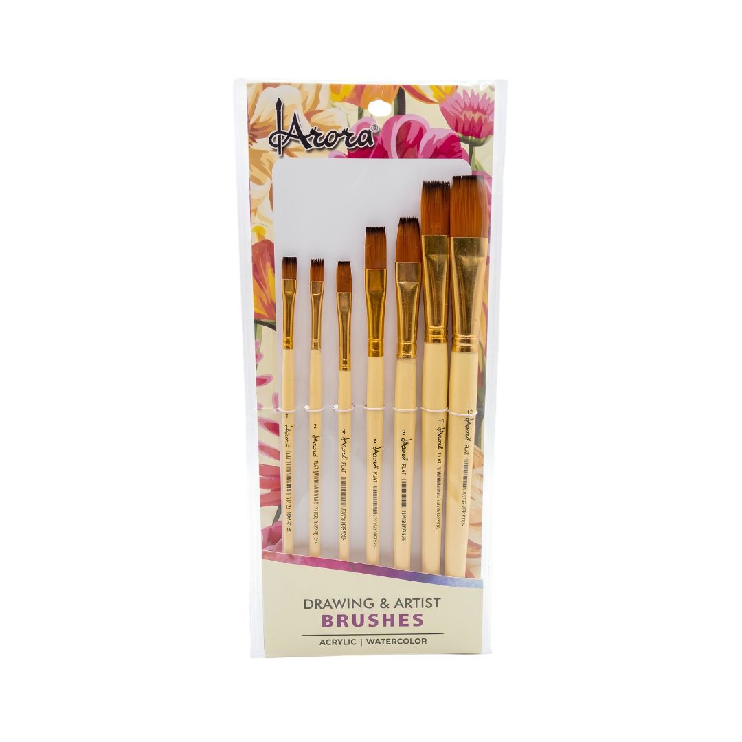 Arora Flat Brushes Set of 7
