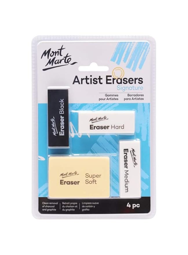 Mont Marte Artists Eraser Pack 4pc