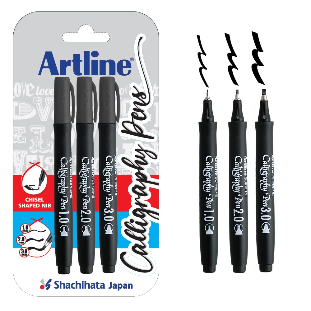 Artline Ergoline Black Colour Calligraphy Pen Set of 3