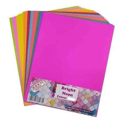 Bright Color Neon Paper, 100 Sheets