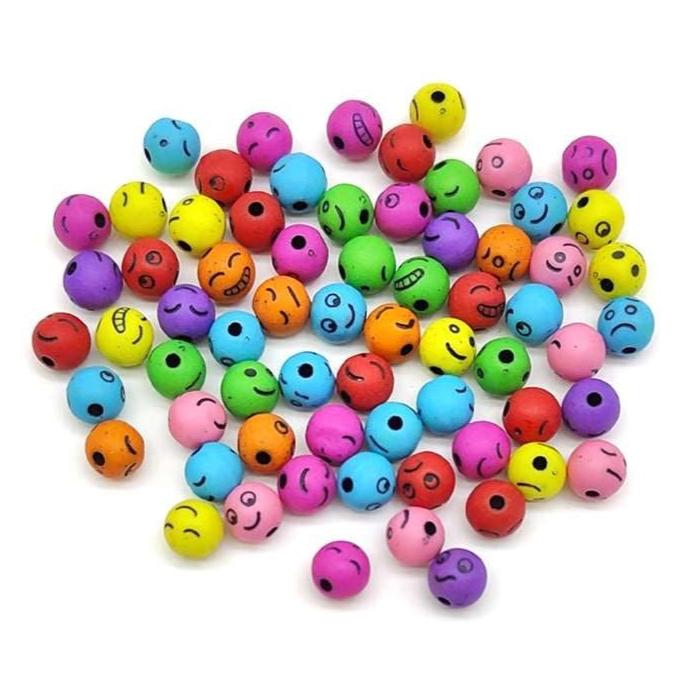 Craft Beads Emoji Faces 500g