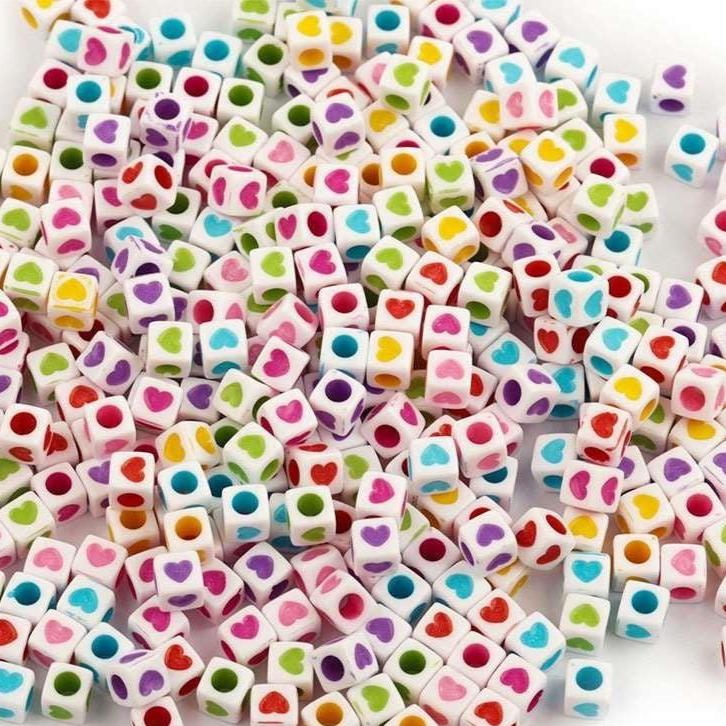 Craft Beads Heart 500g