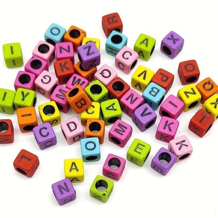 Craft Beads Alphabets 500g