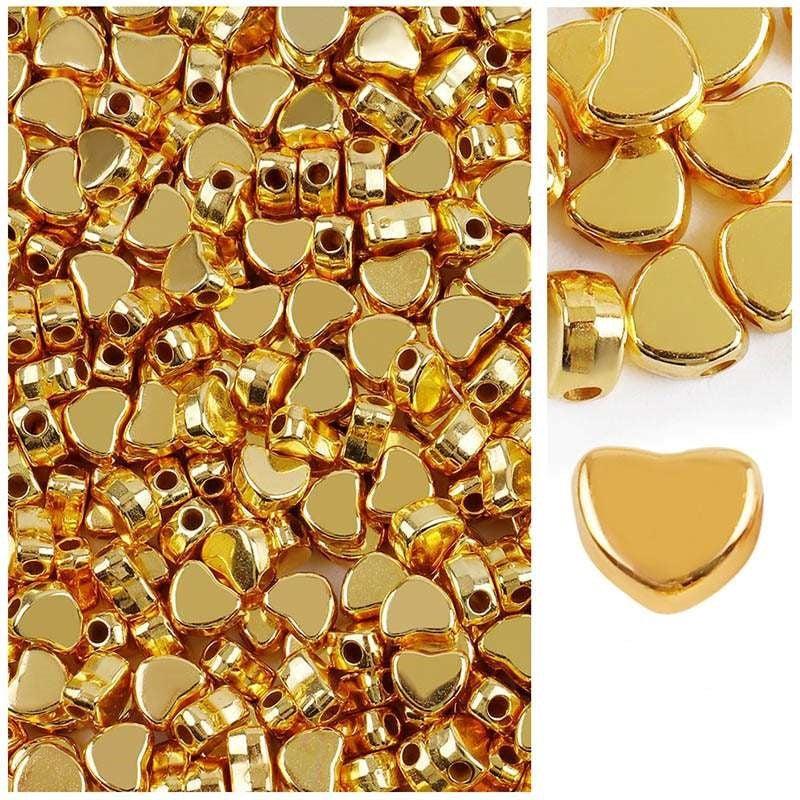 Craft Beads Metallic Heart 500g