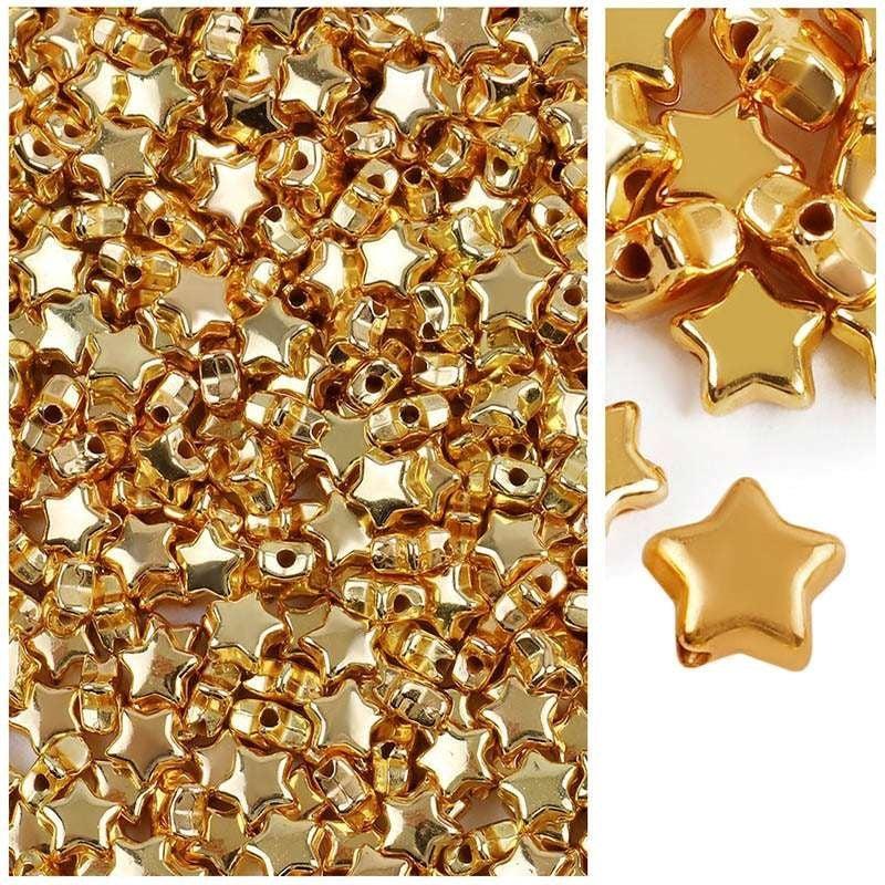 Craft Beads Metallic Star 500g