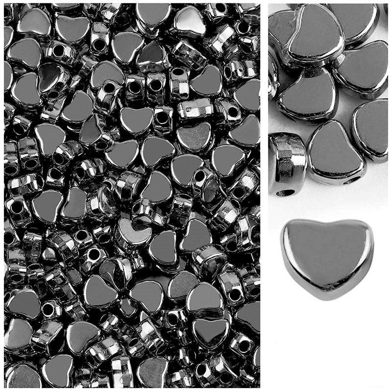 Craft Beads Metallic Heart 500g