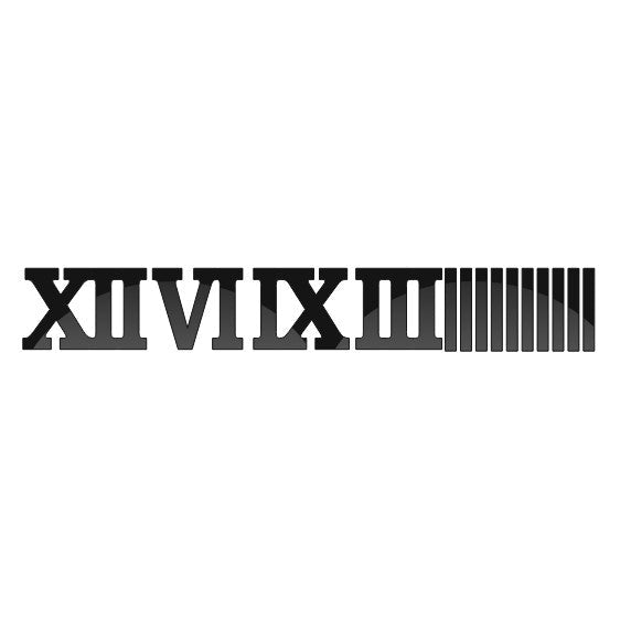 Acrylic Roman Numbers With Bars For Clock