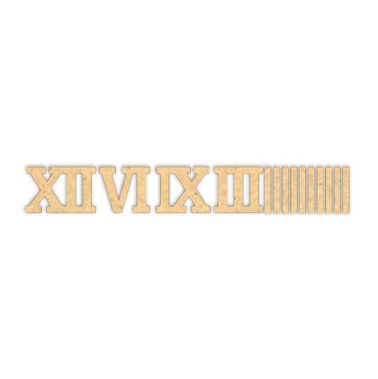 MDF Roman Number With Bars For Clock