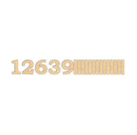 MDF Number With Bars For Clock