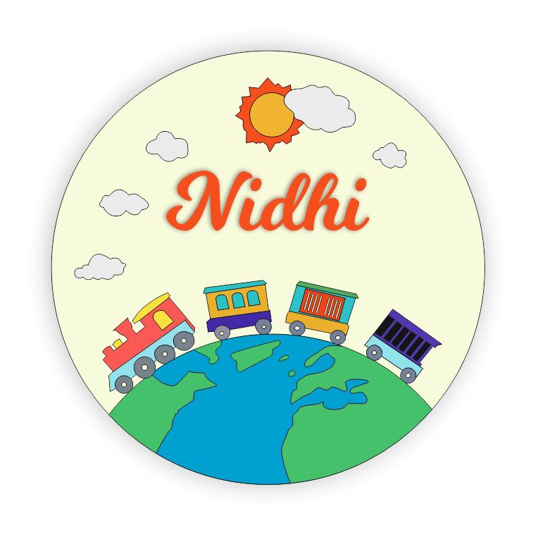 Kids Name Plate - Train