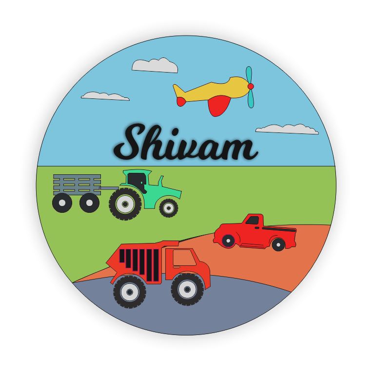 Kids Name Plate - Farm Life