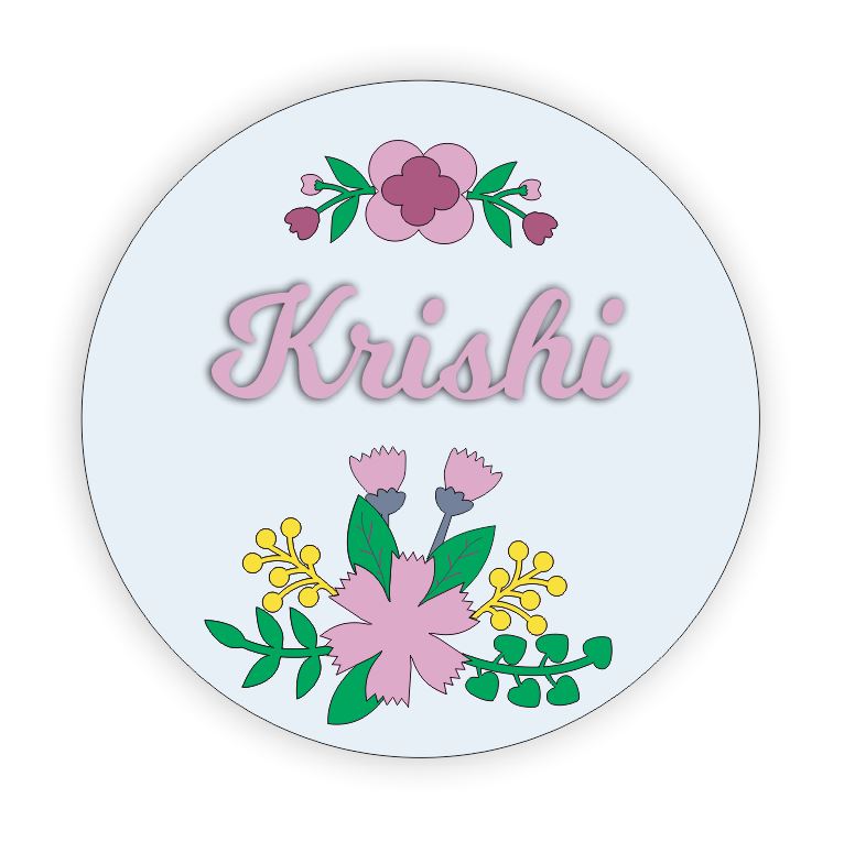 Kids Name Plate - Floral