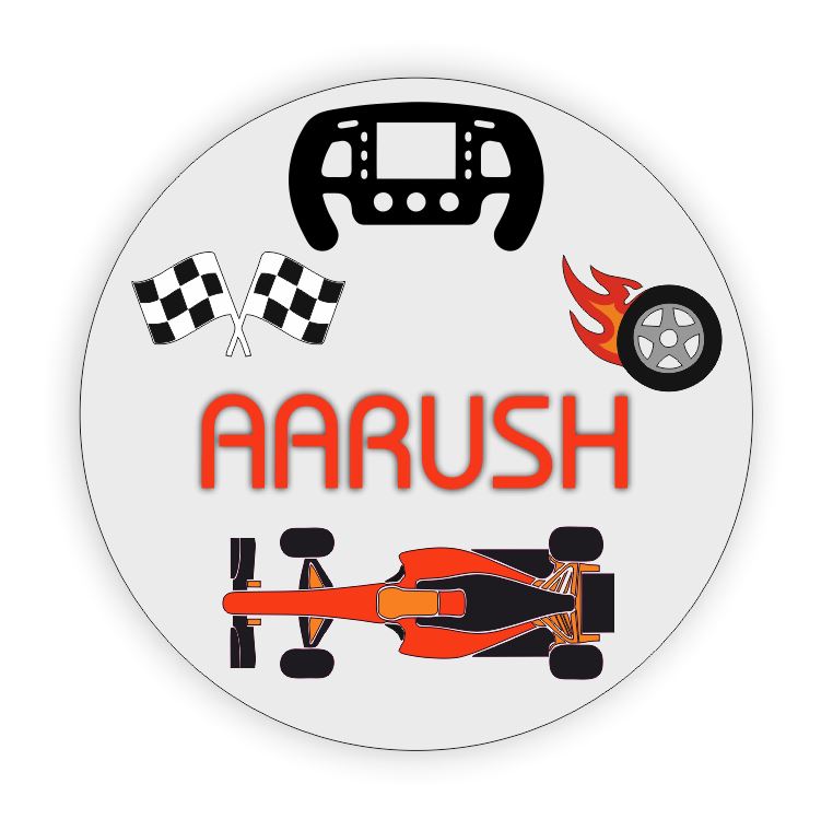 Kids Name Plate - Racer