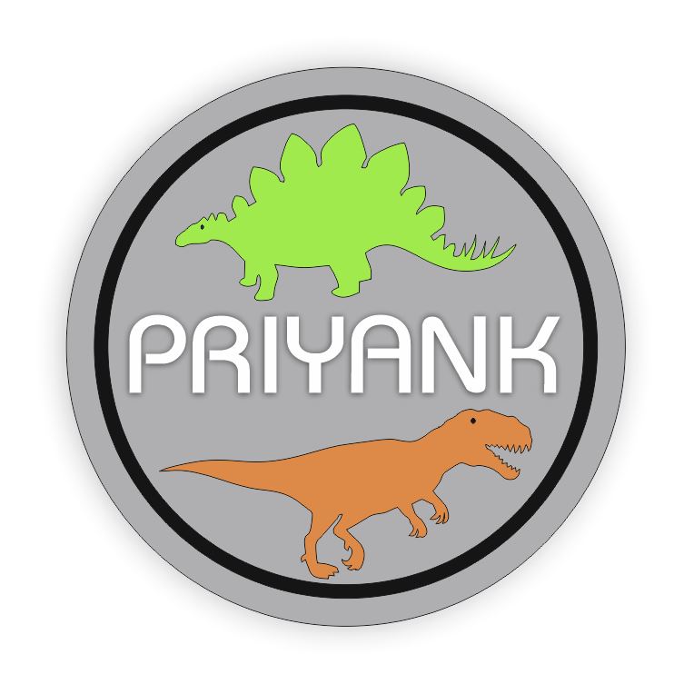 Kids Name Plate - Dino