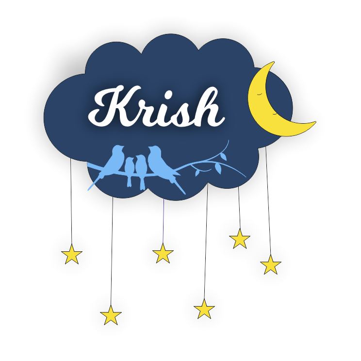 Kids Name Plate - Night Sky