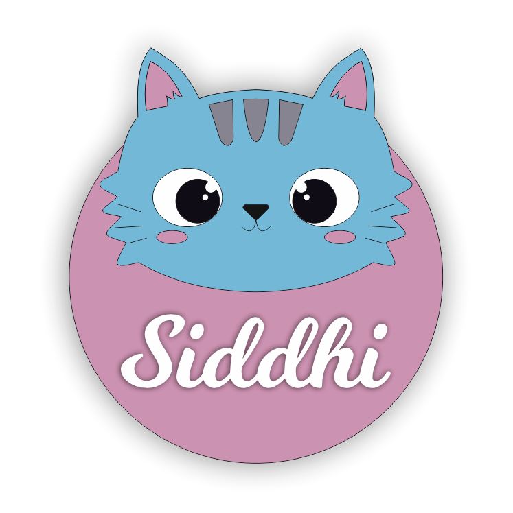 Kids Name Plate - Cat