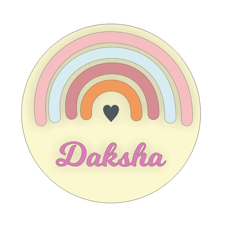 Kids Name Plate - Rainbow