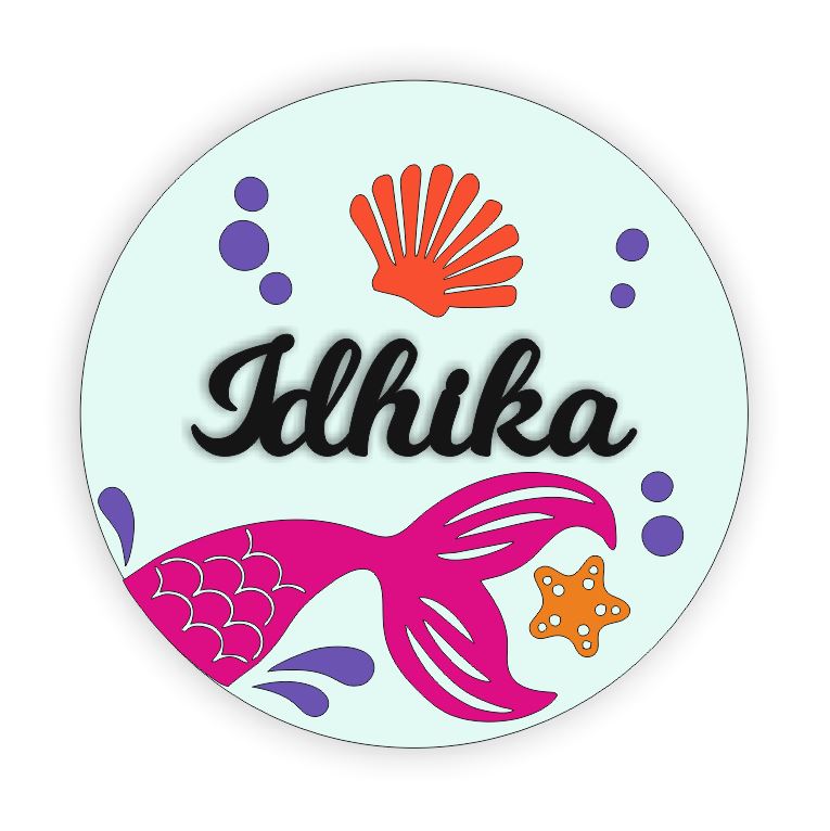 Kids Name Plate - Mermaid