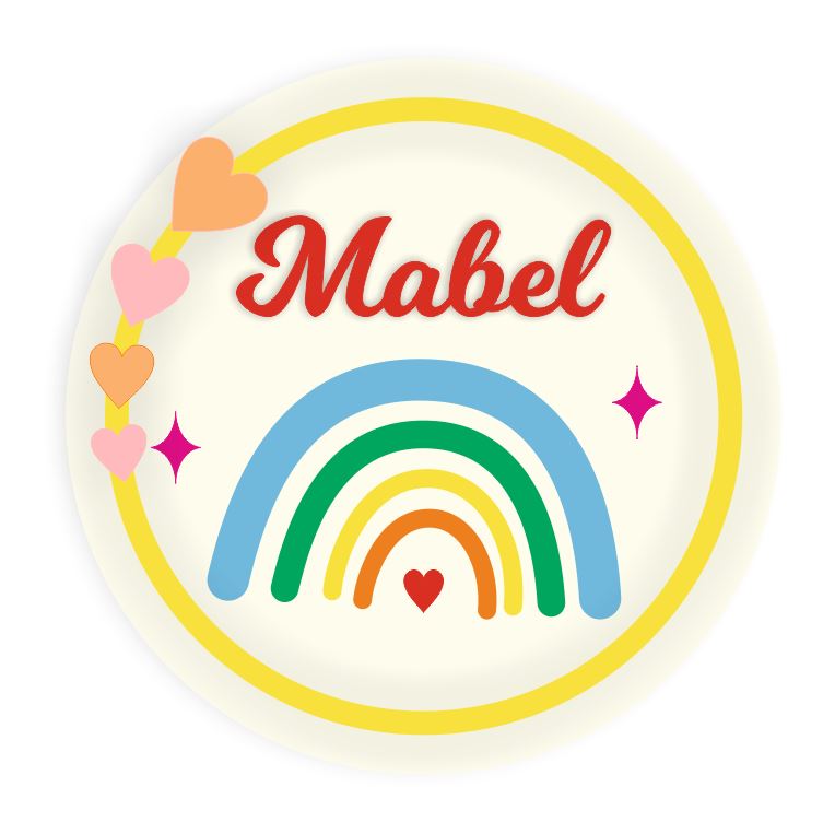 Kids Name Plate - Rainbow 2