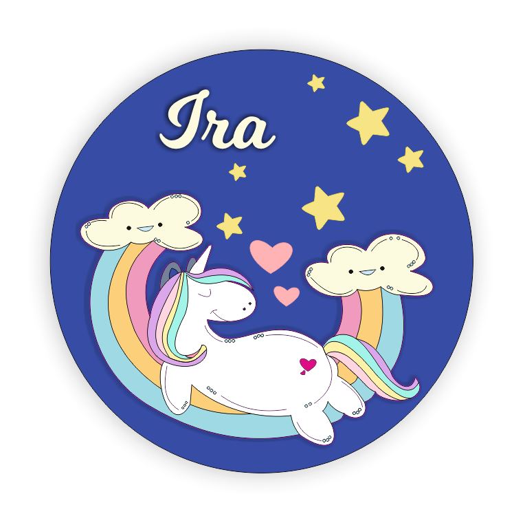 Kids Name Plate - Unicorn