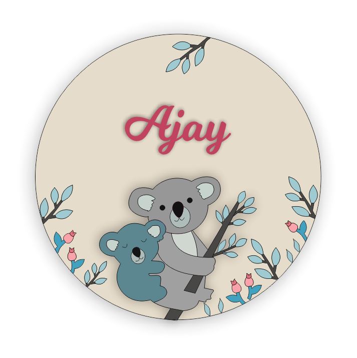 Kids Name Plate - Koala