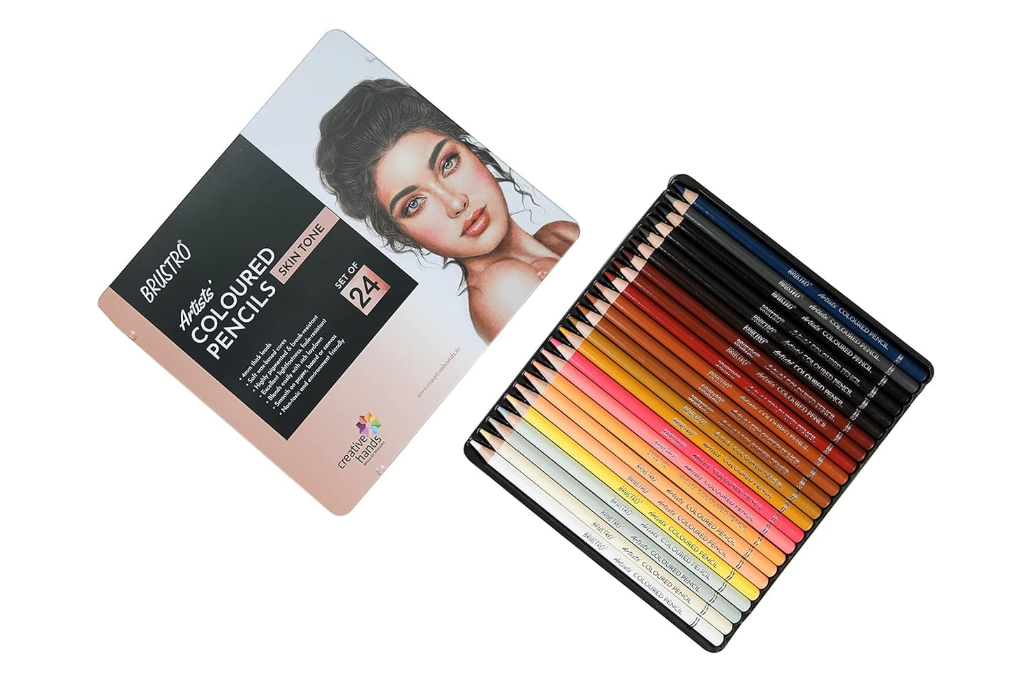 BRUSTRO Skin Tone Artist's Colour Pencil Set