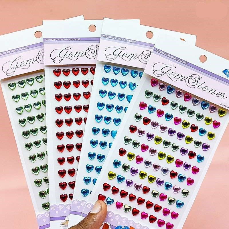 Gem Stones Heart Sticker