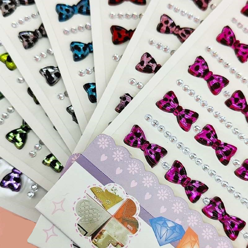 Gem Stones Bow Sticker