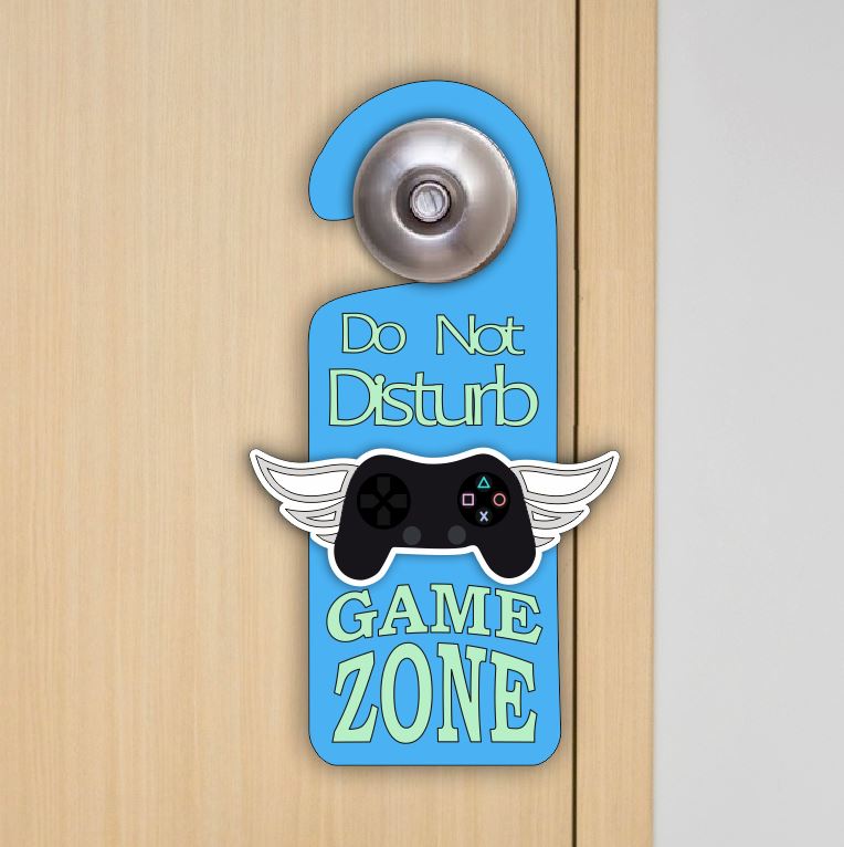 MDF Door Knob Hanger - Gaming