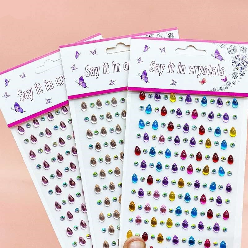 Drop Shaped Stone Sticker