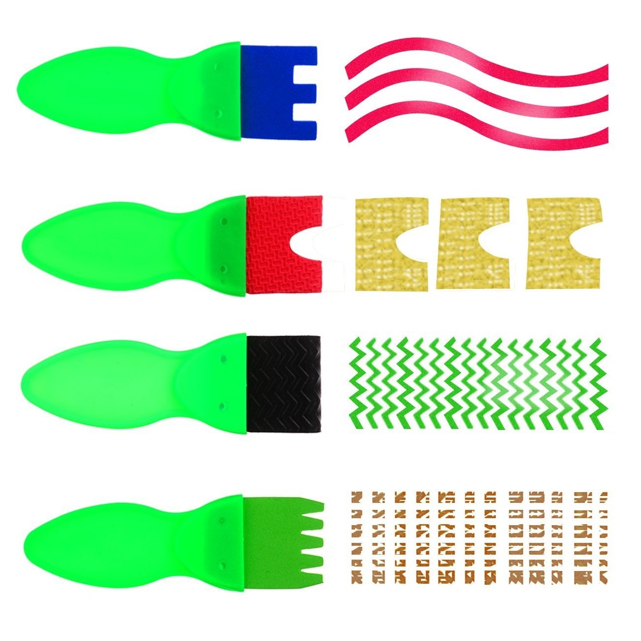 Foam Sponge Paint Brush, Multi-Shapes Stamp