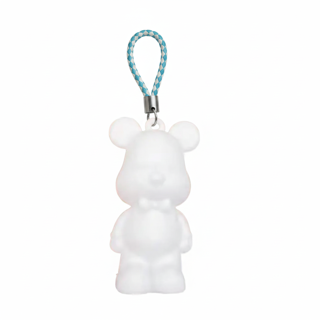 Fluid Art Teddy Keychain