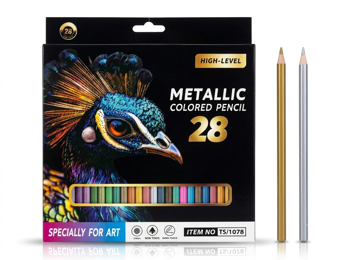 Metallic Colour Pencils Set